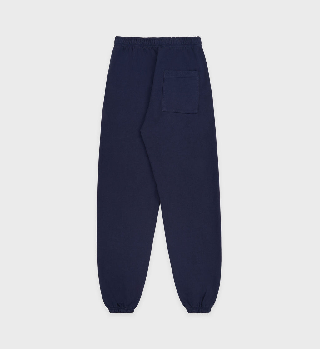 Vendome Embroidered Sweatpant - Navy/White