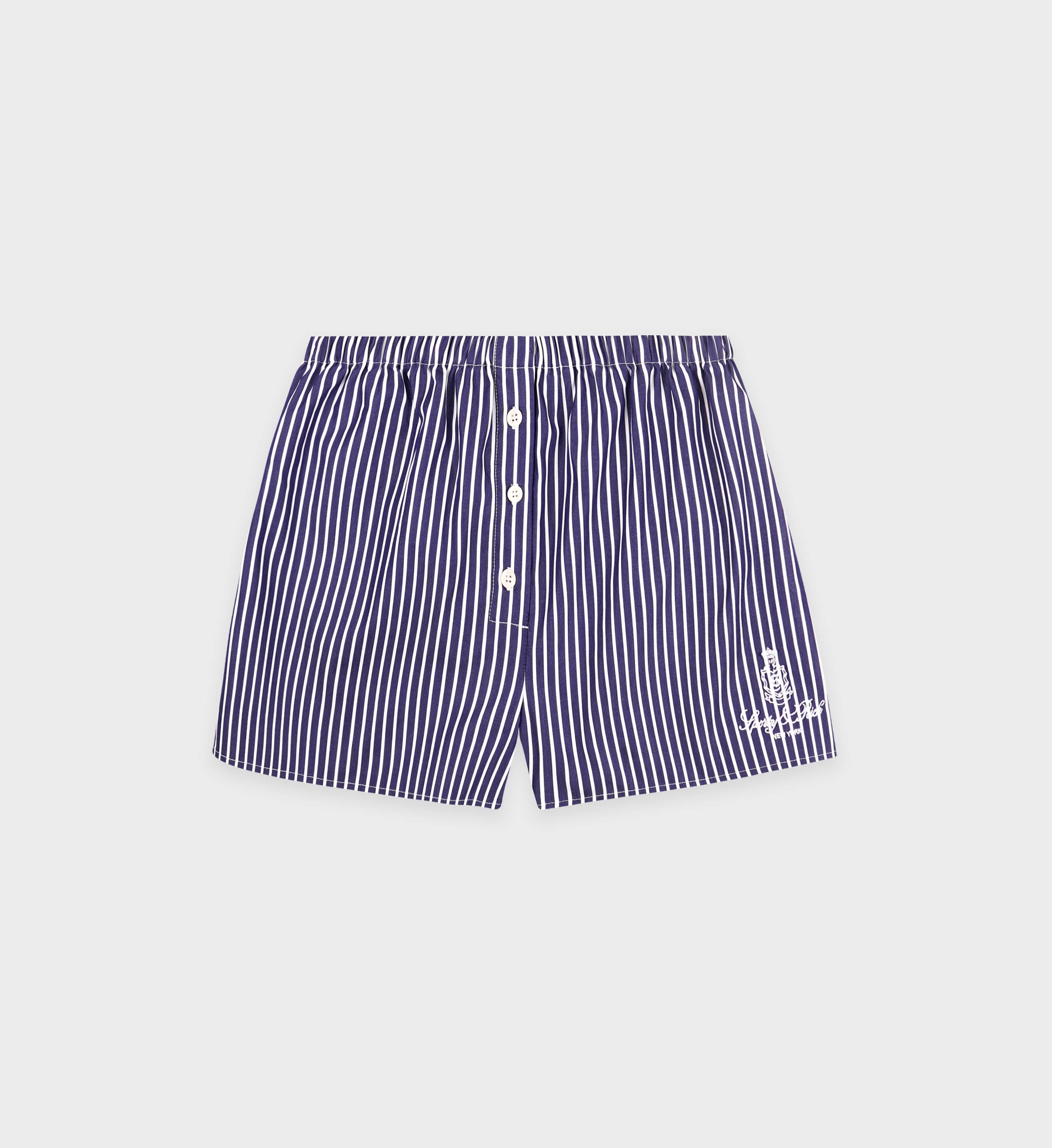 Vendome Mini Boxer Short - Blue Striped/White