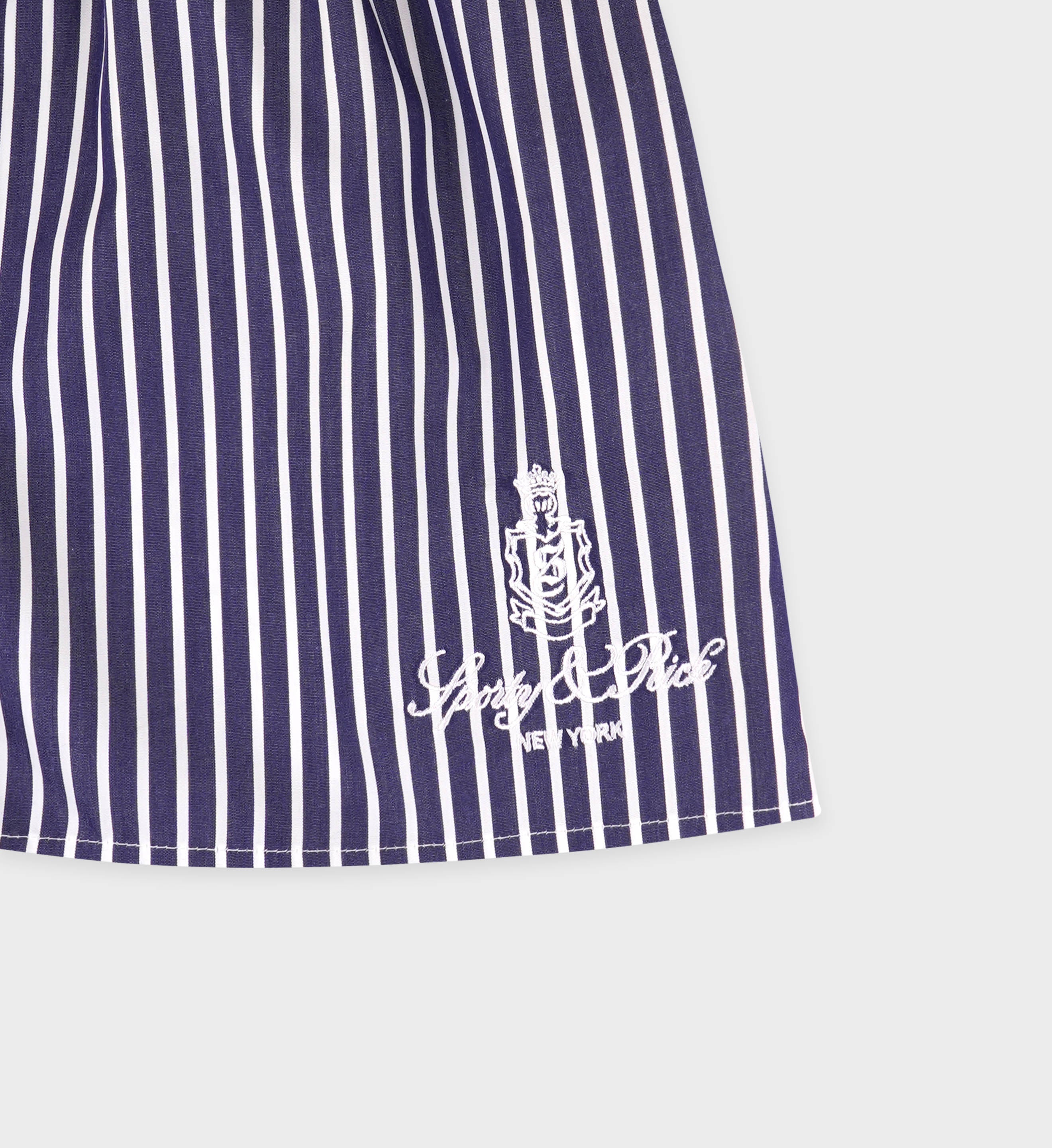 Vendome Mini Boxer Short - Blue Striped/White