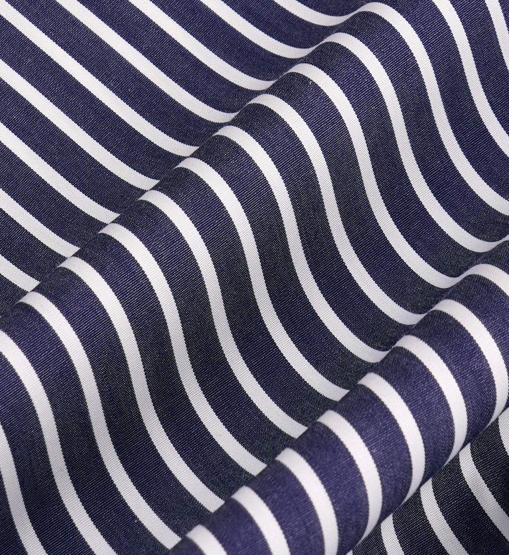 Vendome Mini Boxer Short - Blue Striped/White