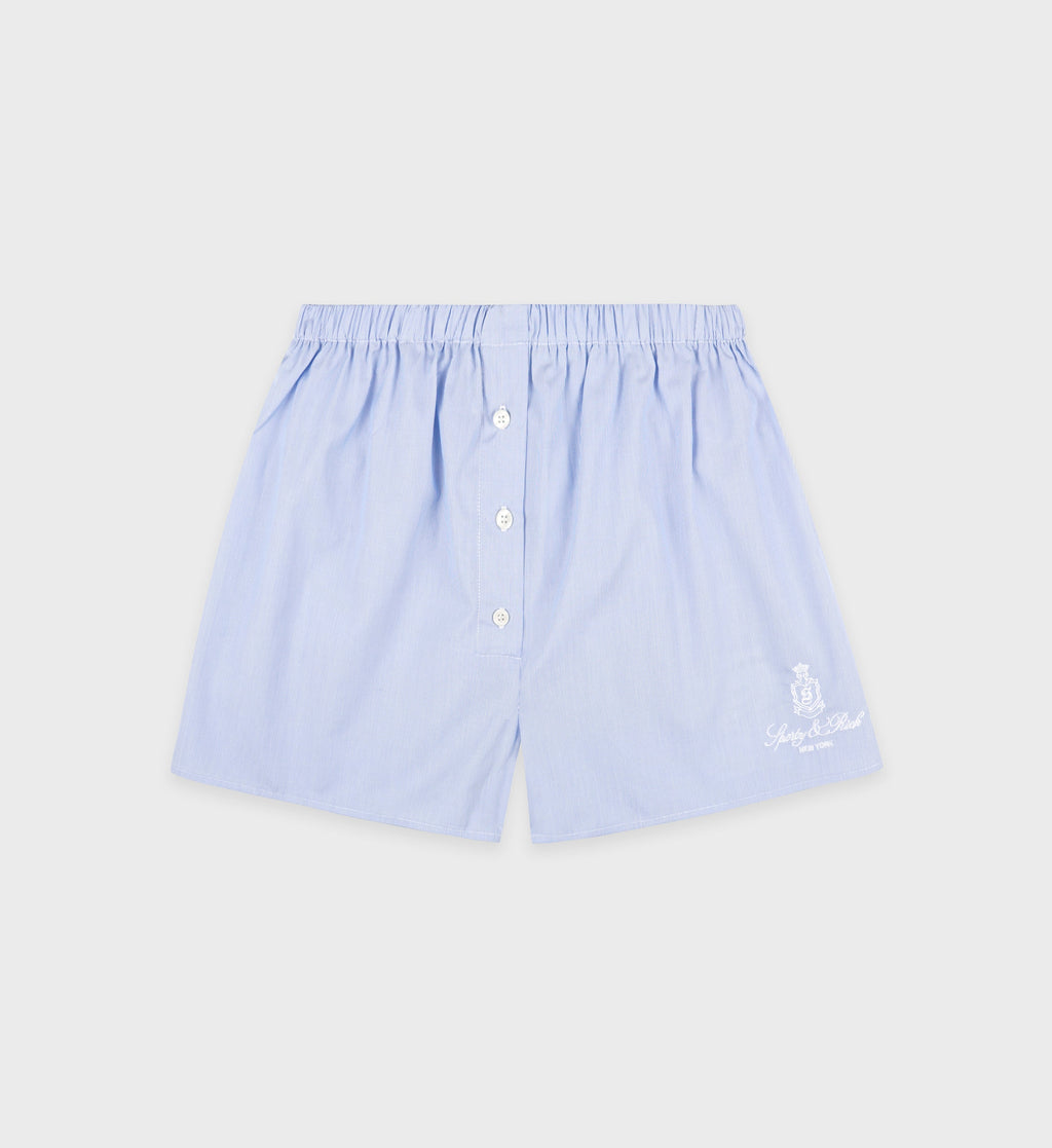 Vendome Mini Boxer Short - Light Blue Striped