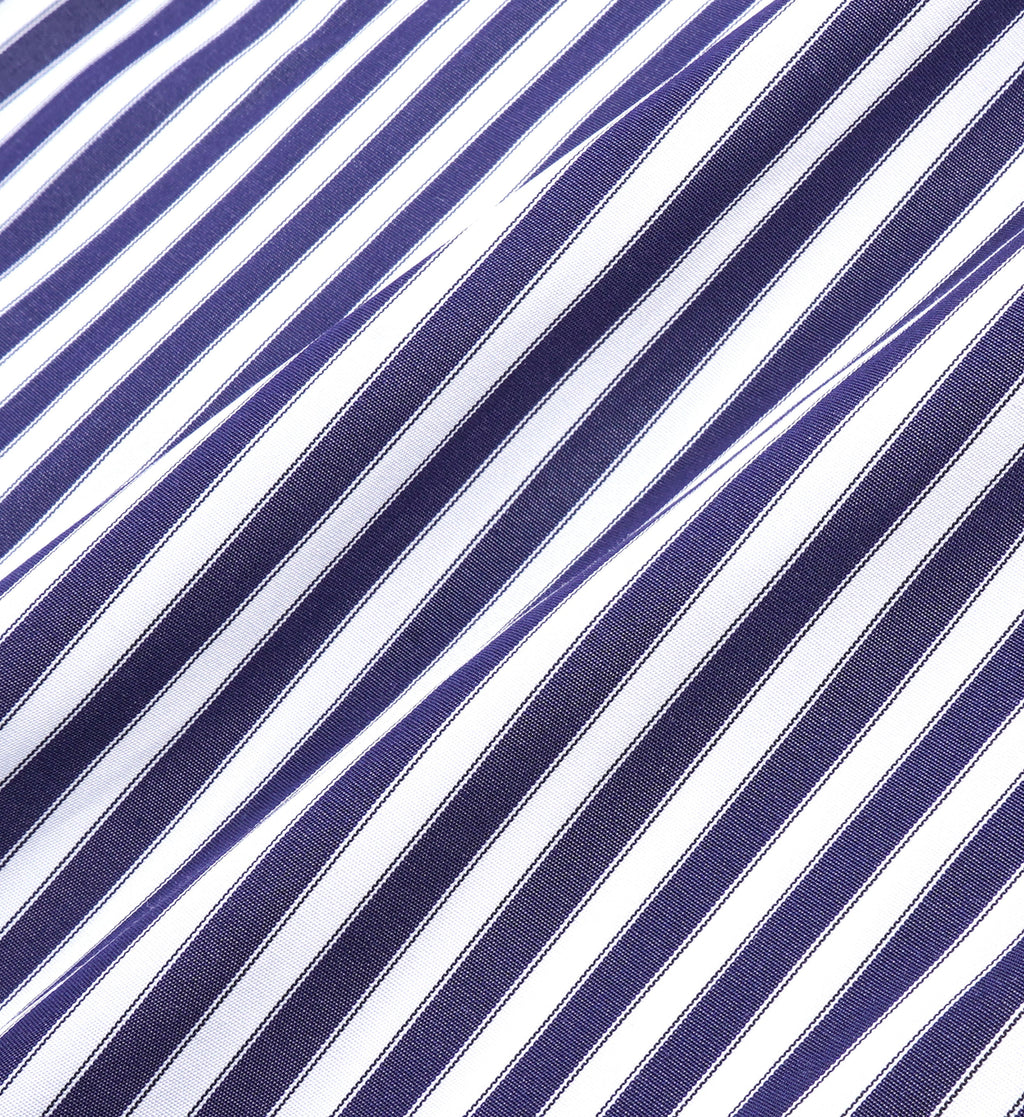 Vendome Oversized Shirt - Navy Stripe/White