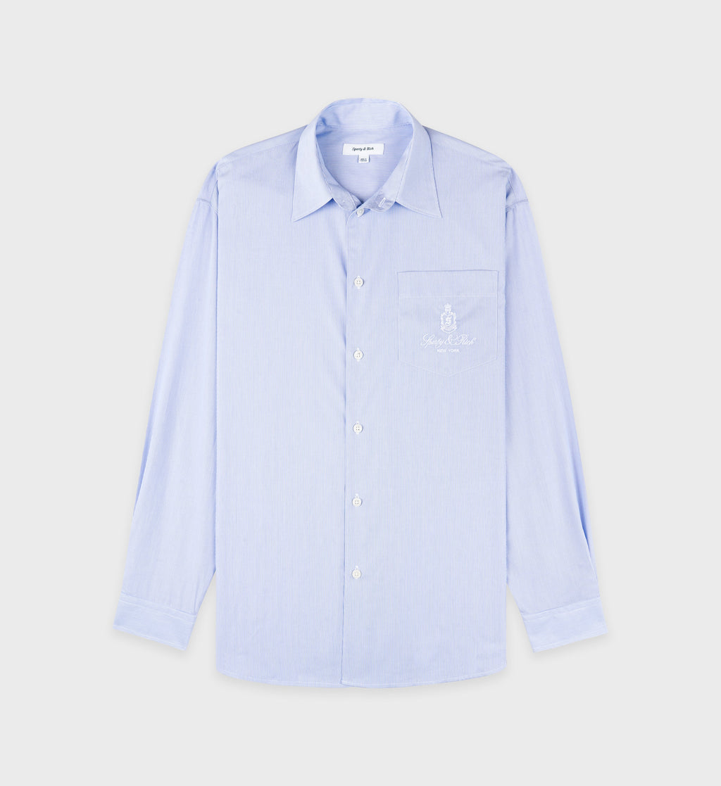 Oversized Shirt - blue stripped