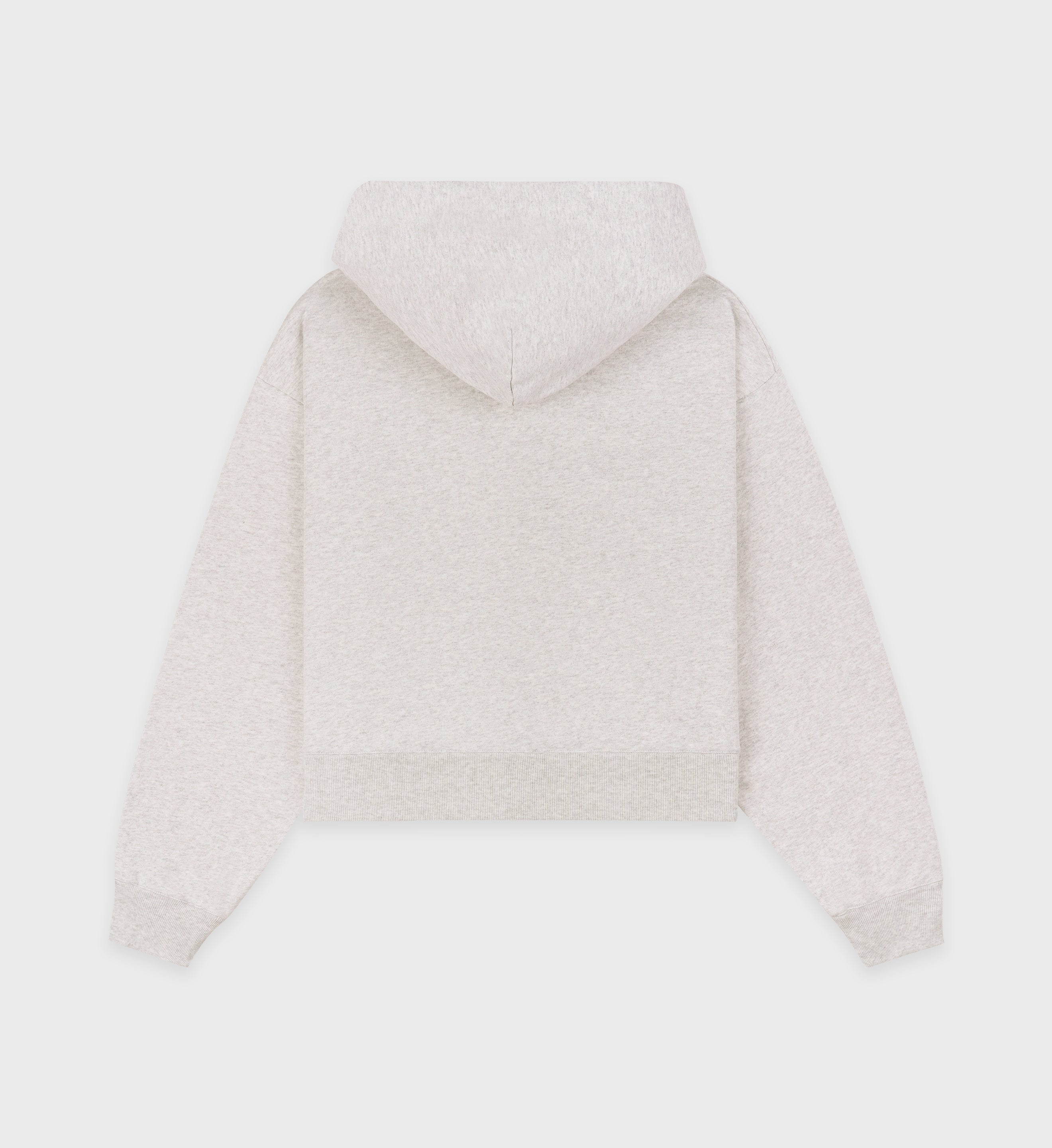 Vendome Resort Cropped Zip Hoodie - Heather Gray/Navy