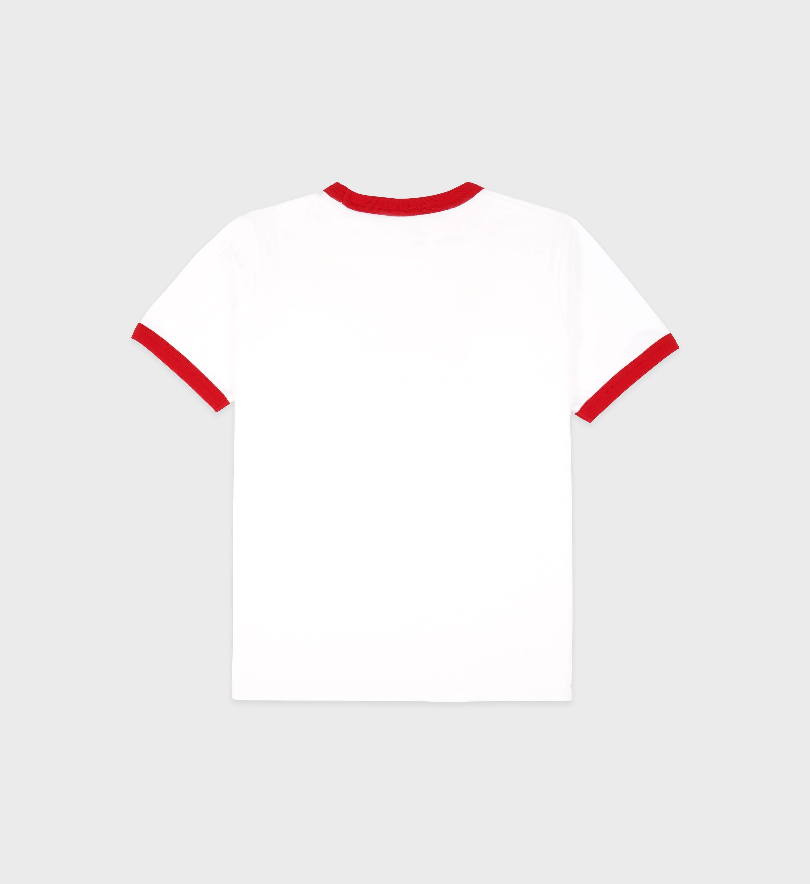 Vendome Ringer Tee - White/Fire red