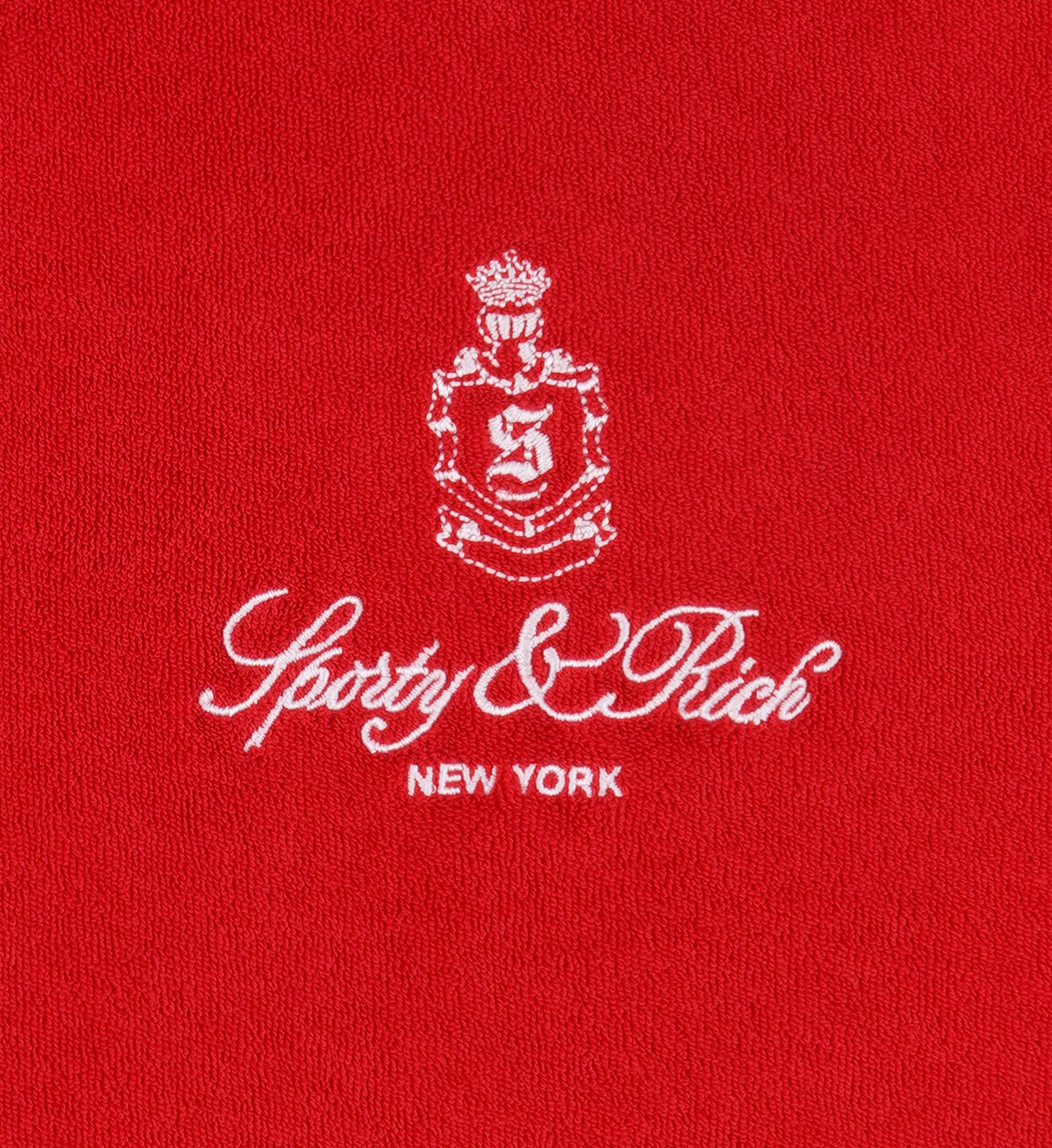 Vendome Terry Polo - Fire Red/White