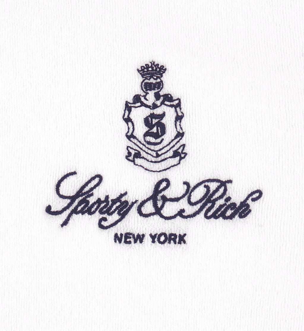 Vendome Terry Polo - White/Navy