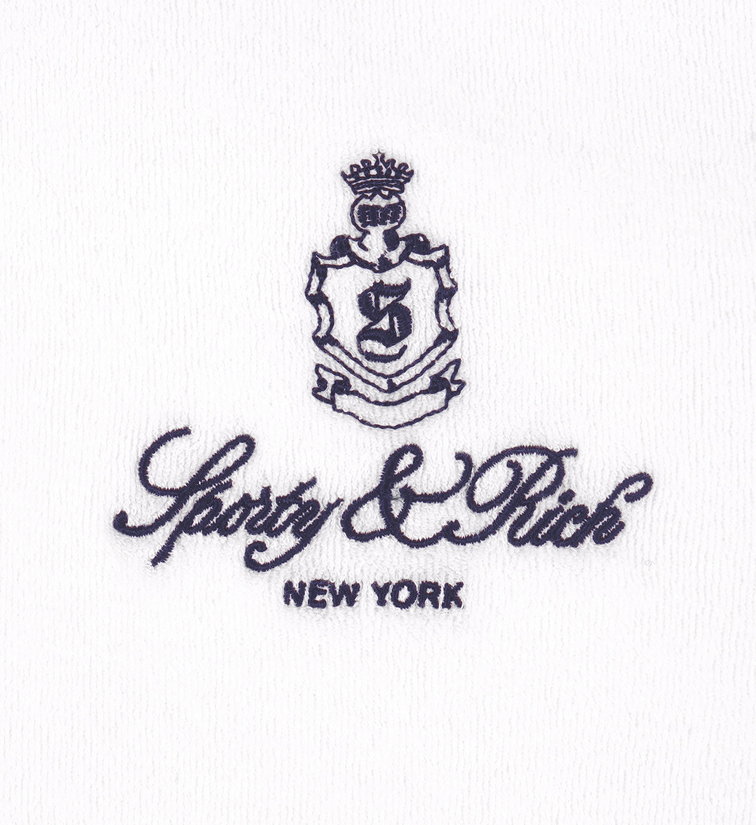 Vendome Terry Polo - White/Navy