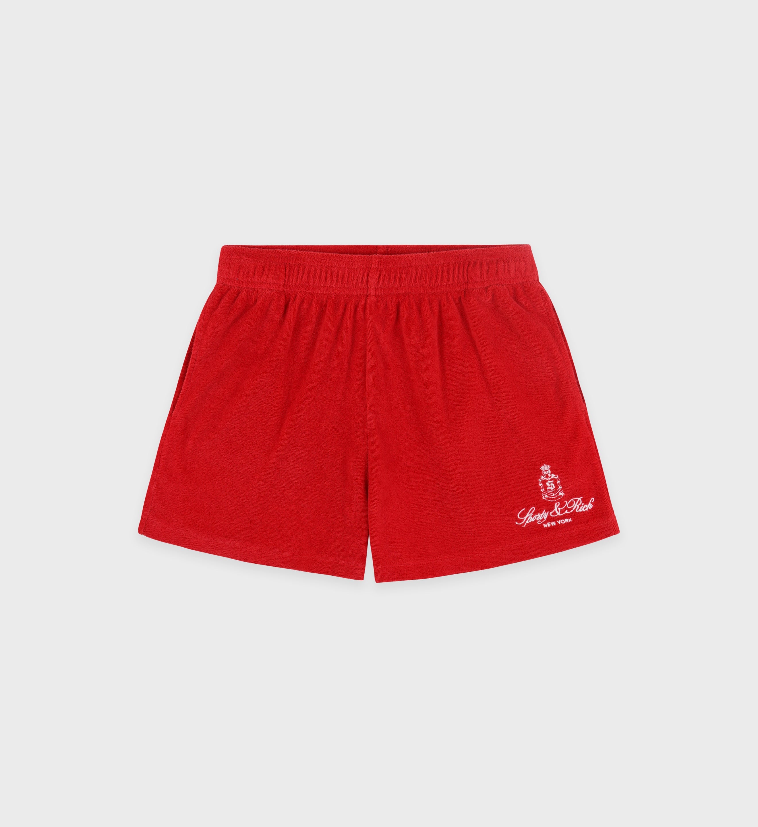 Vendome Terry Short - Fire red/White