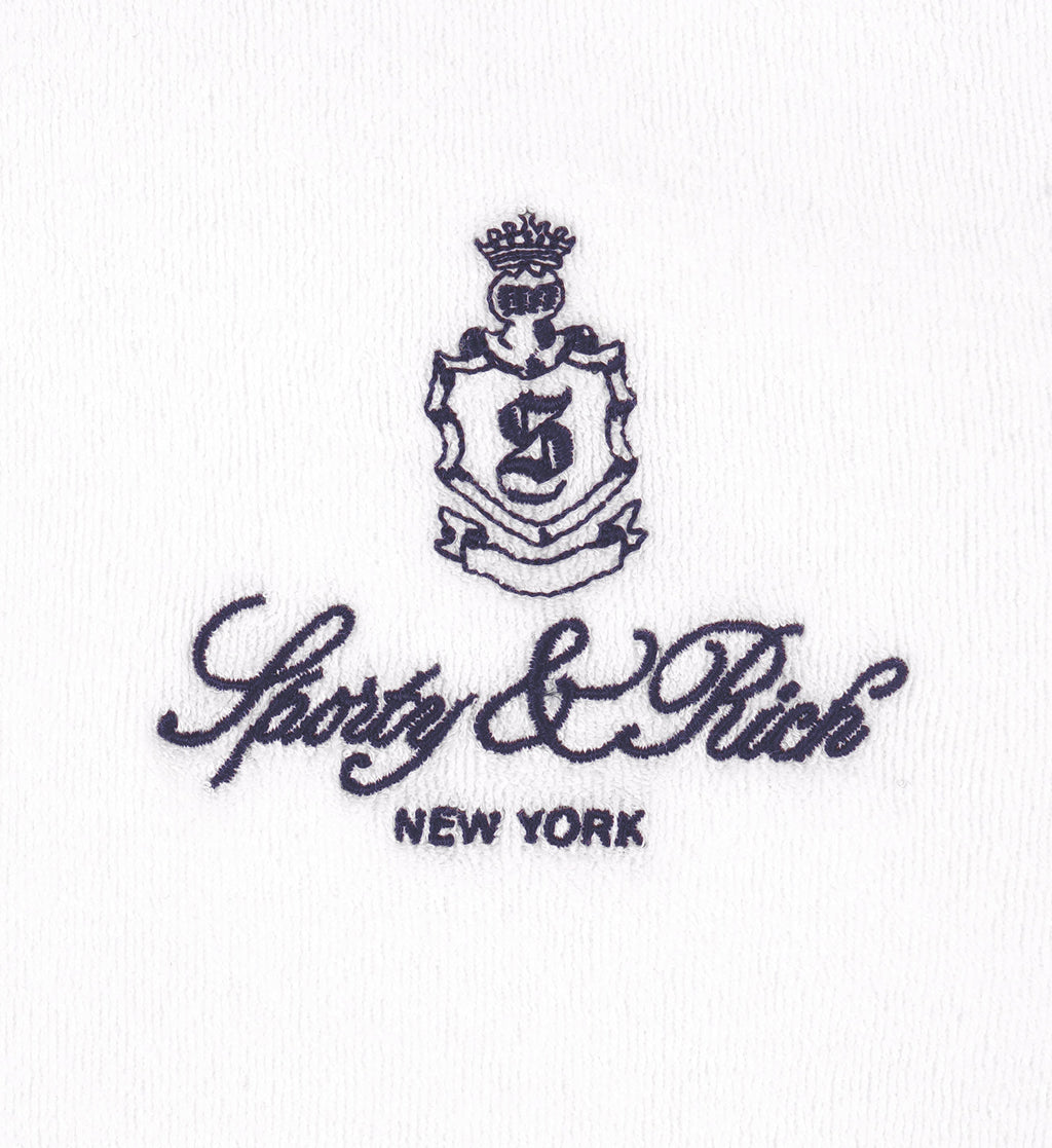 Vendome Terry Short - White/Navy