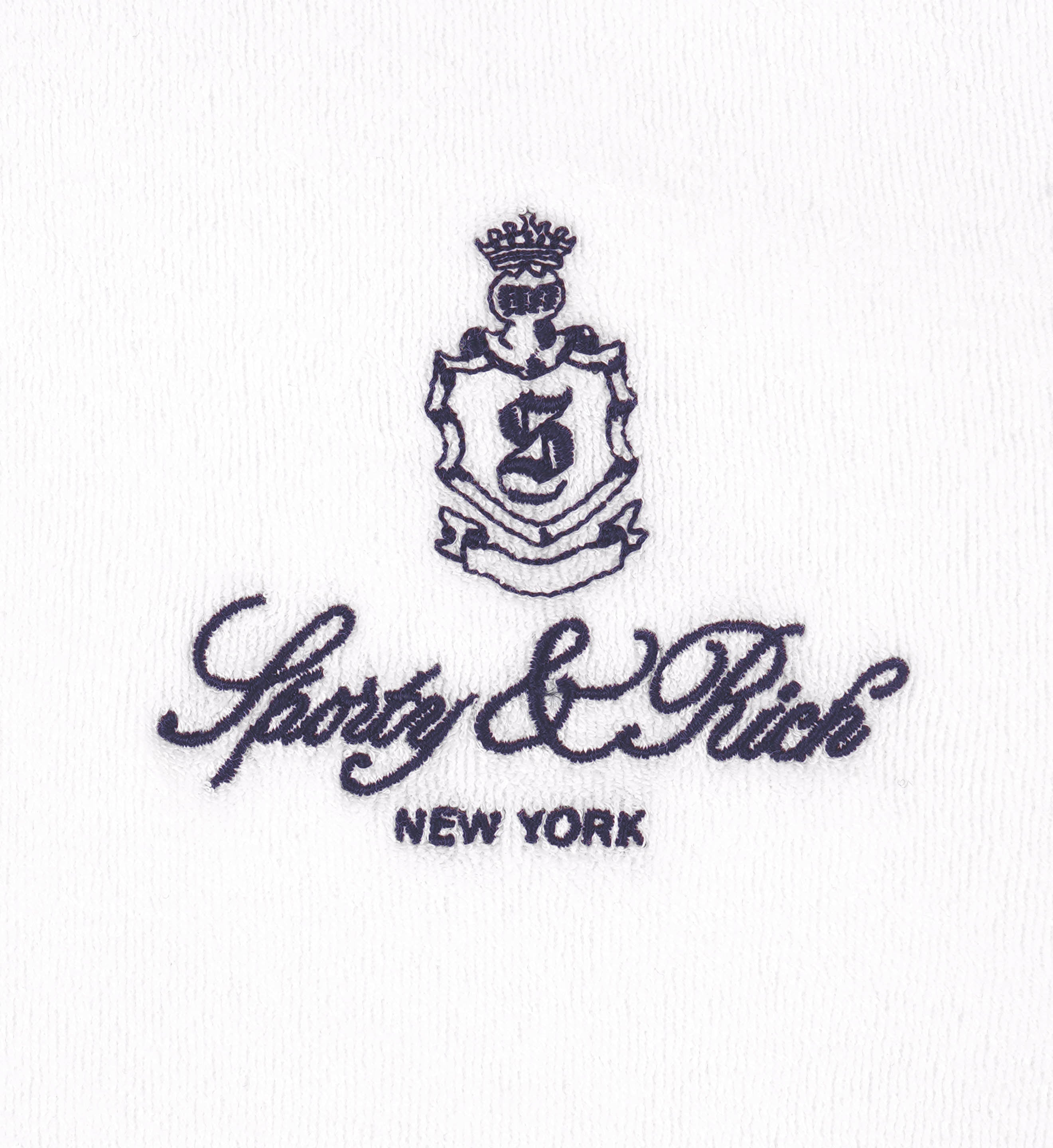 Vendome Terry Short - White/Navy