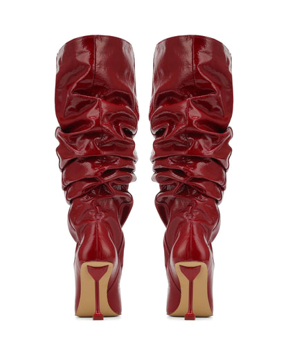 Vern Red Crinkle Patent Leather