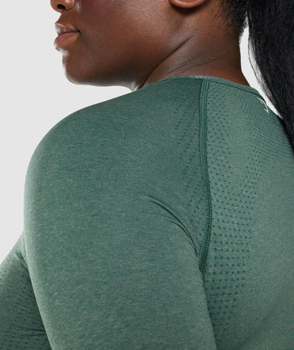Gymshark Vital Crop Top - Dark Green Marl