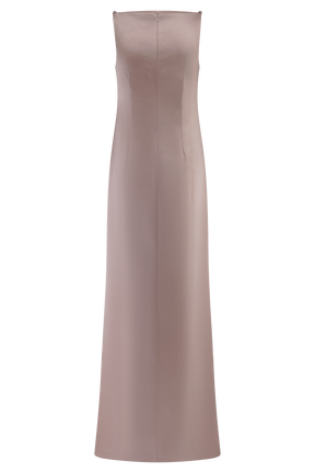 Violet Sleeveless Satin Maxi Dress - Soft Pink