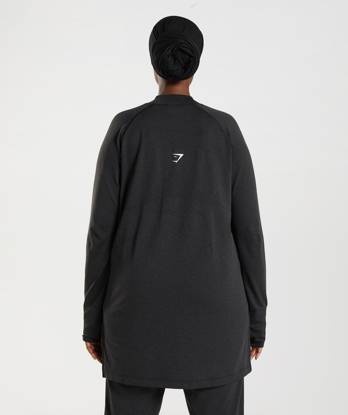 Gymshark Vital Long Line Top - Black Marl