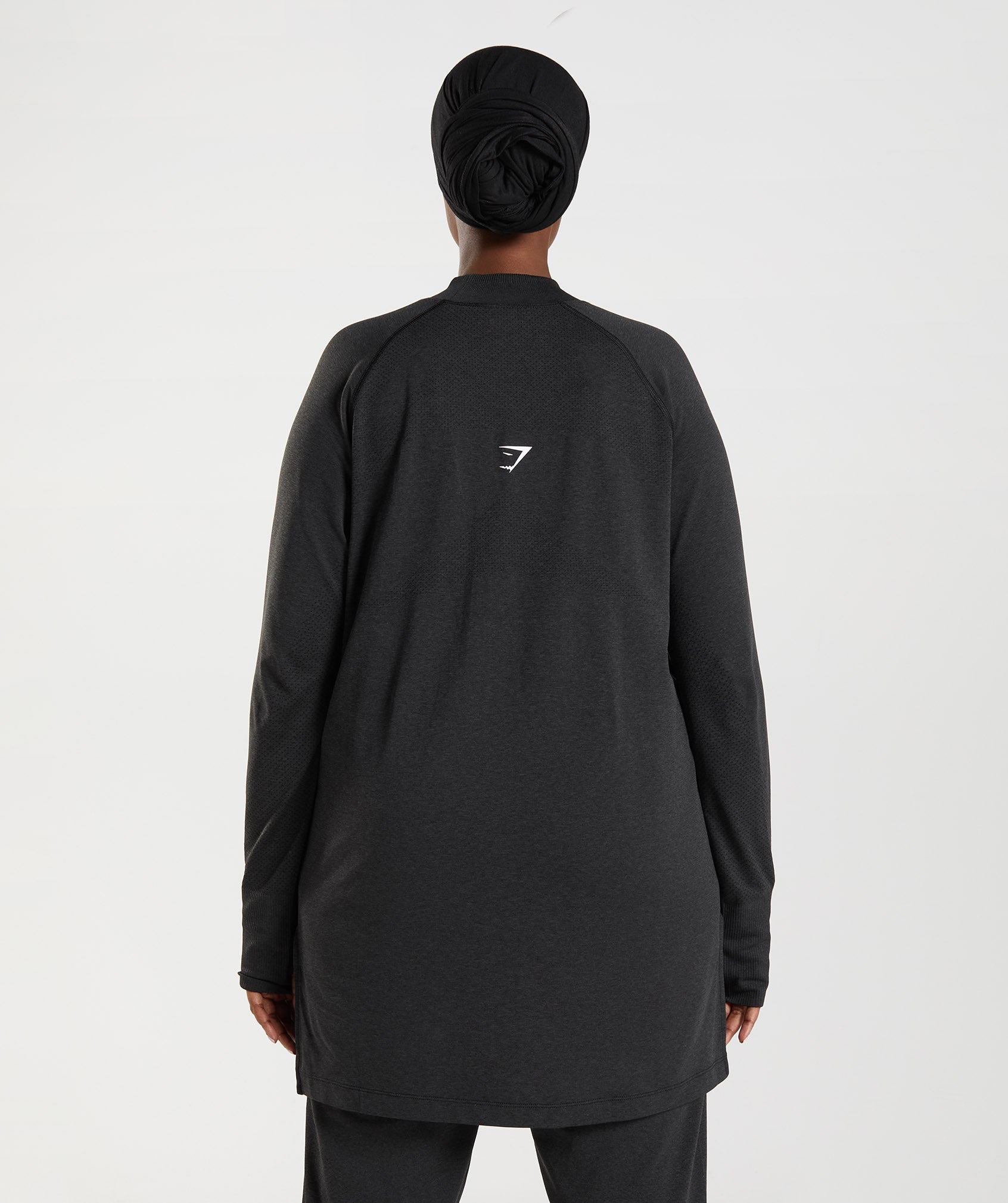 Gymshark Vital Long Line Top - Black Marl