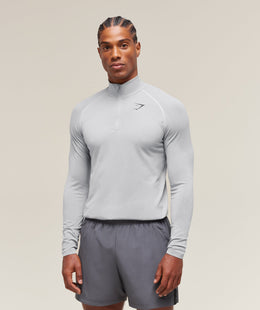 Gymshark Vital 1/4 Zip - Light Grey/Smokey Grey