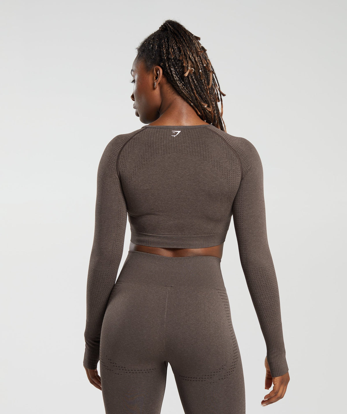 Gymshark Vital Crop Top - Brown Marl