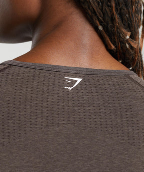 Gymshark Vital Crop Top - Brown Marl
