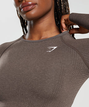 Gymshark Vital Crop Top - Brown Marl