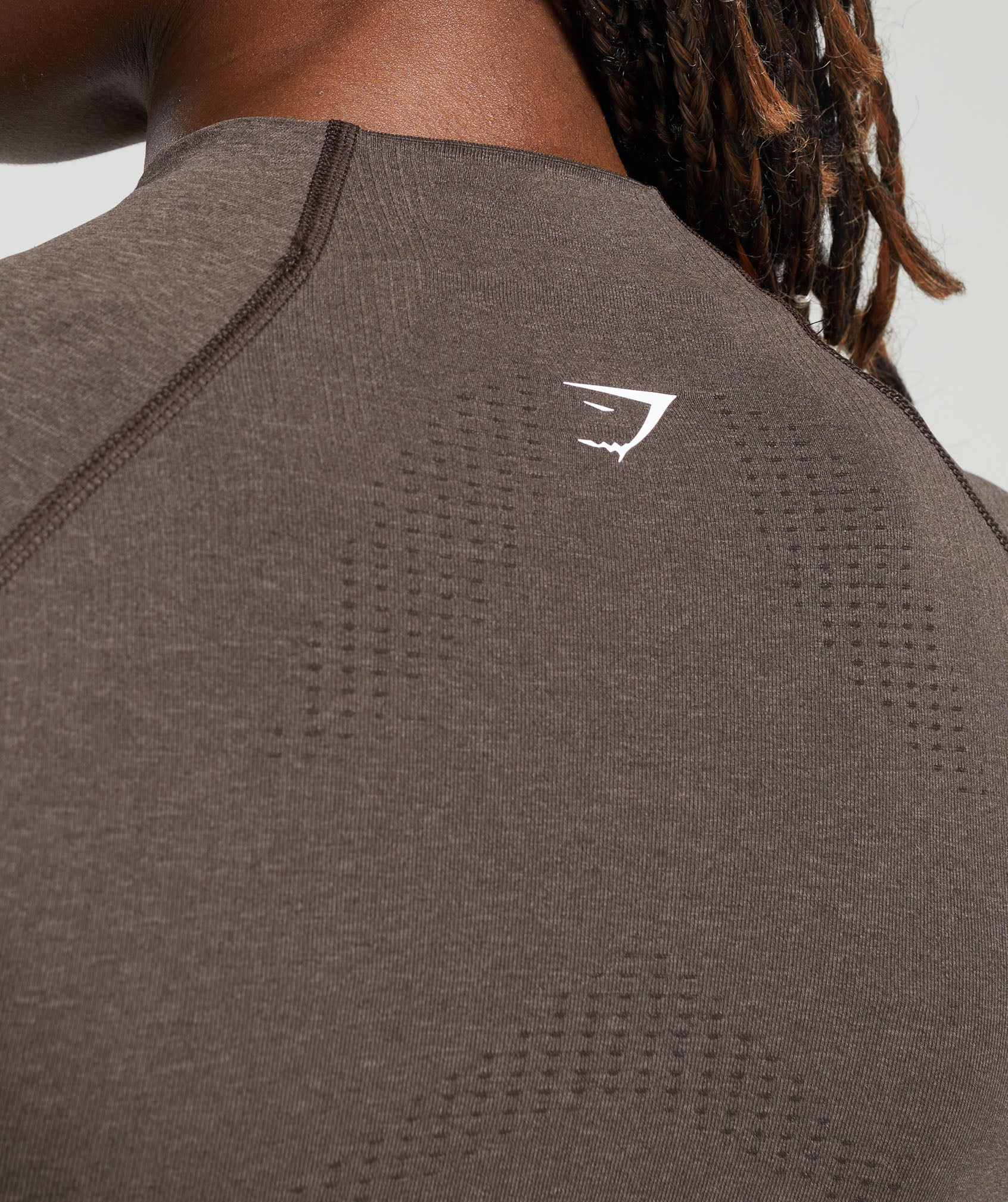 Gymshark Vital Midi Zip Up Jacket - Brown Marl