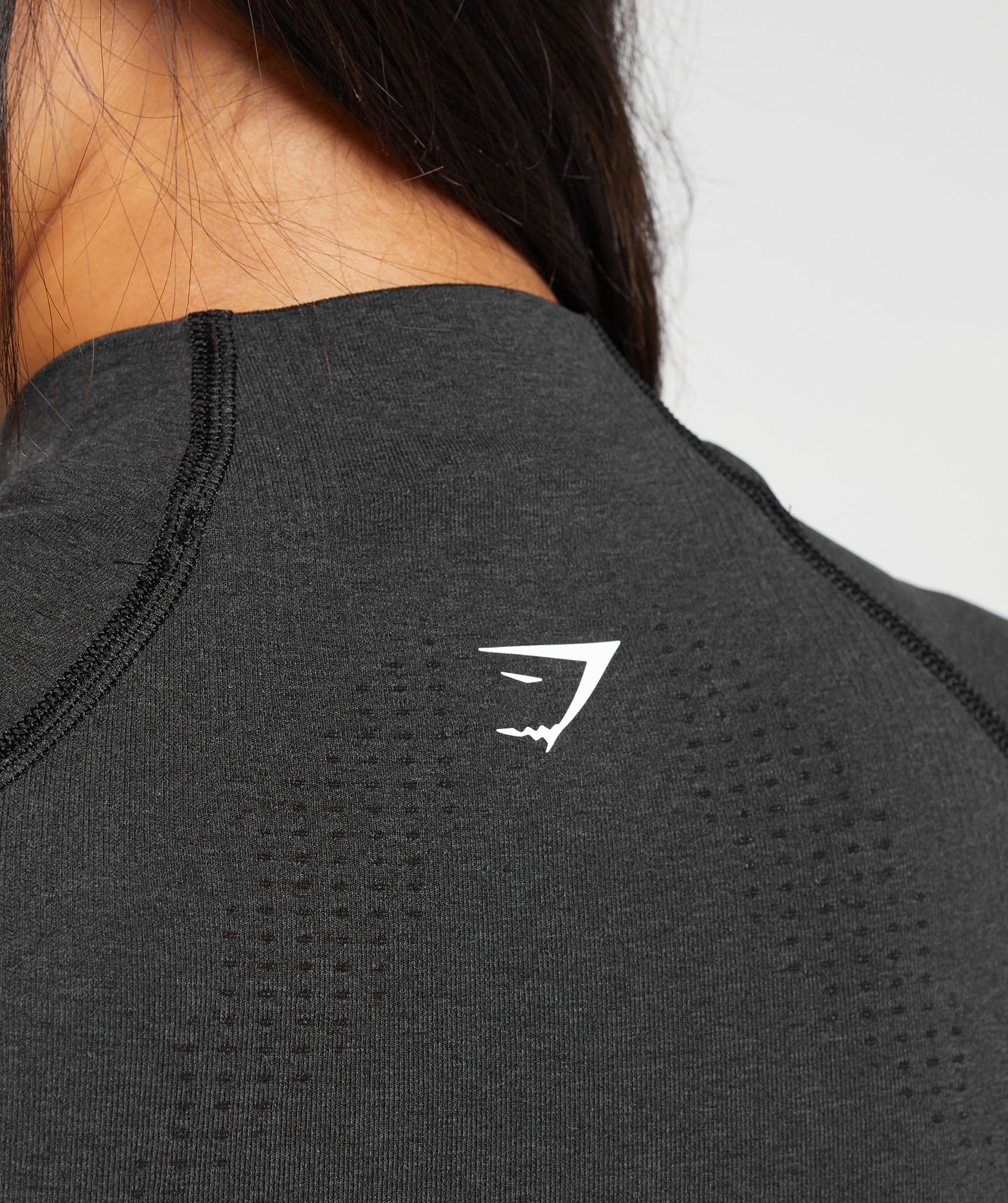 Gymshark Vital Midi Zip Up Jacket - Black Marl