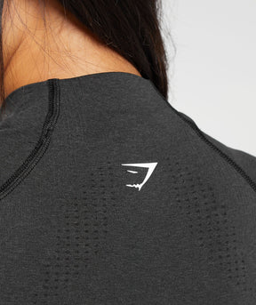 Gymshark Vital Midi Zip Up Jacket - Black Marl