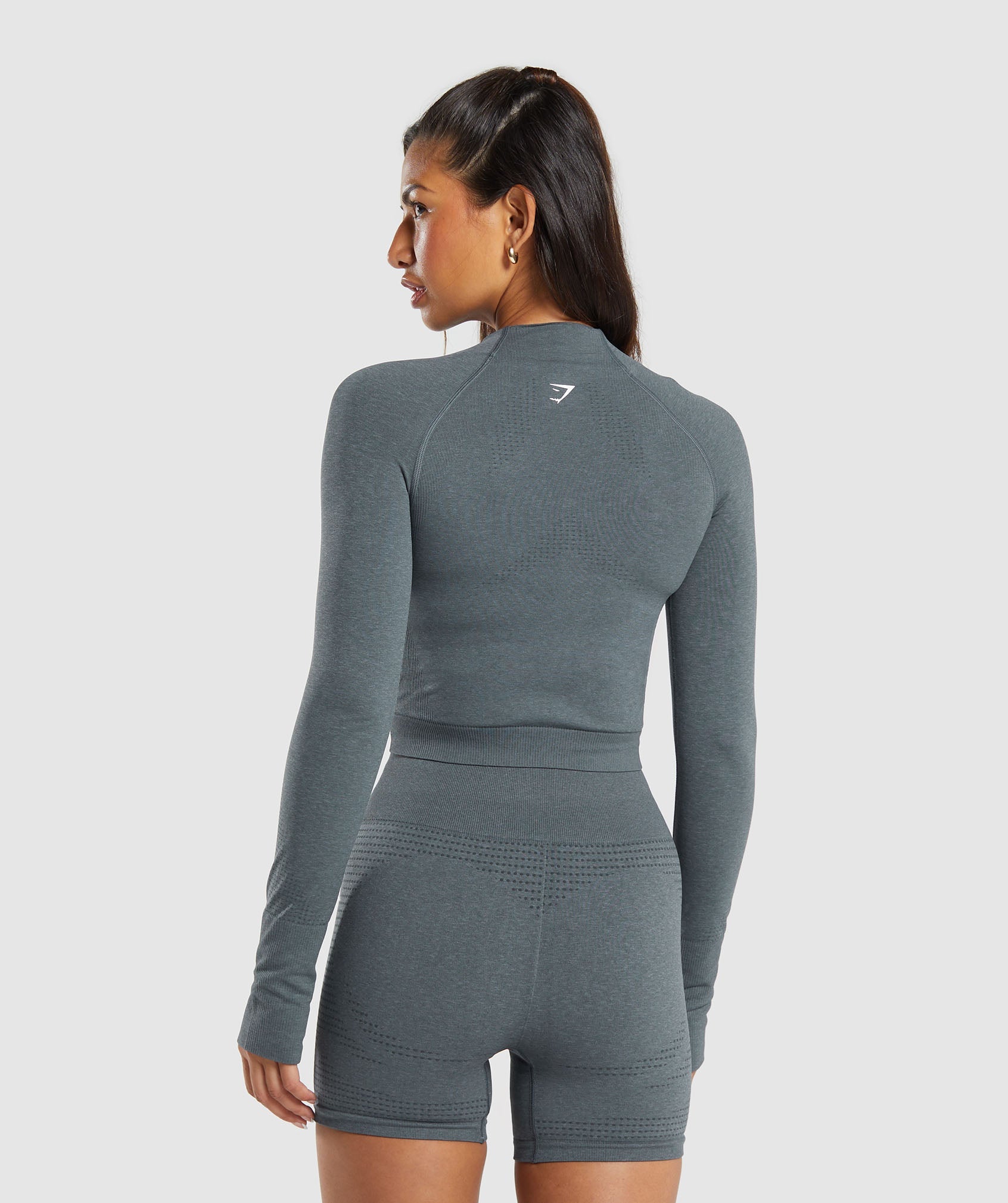 Gymshark Vital Midi Zip Up Jacket - Strong Grey Marl