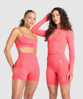 Gymshark Vital Shorts - Coral Red Marl