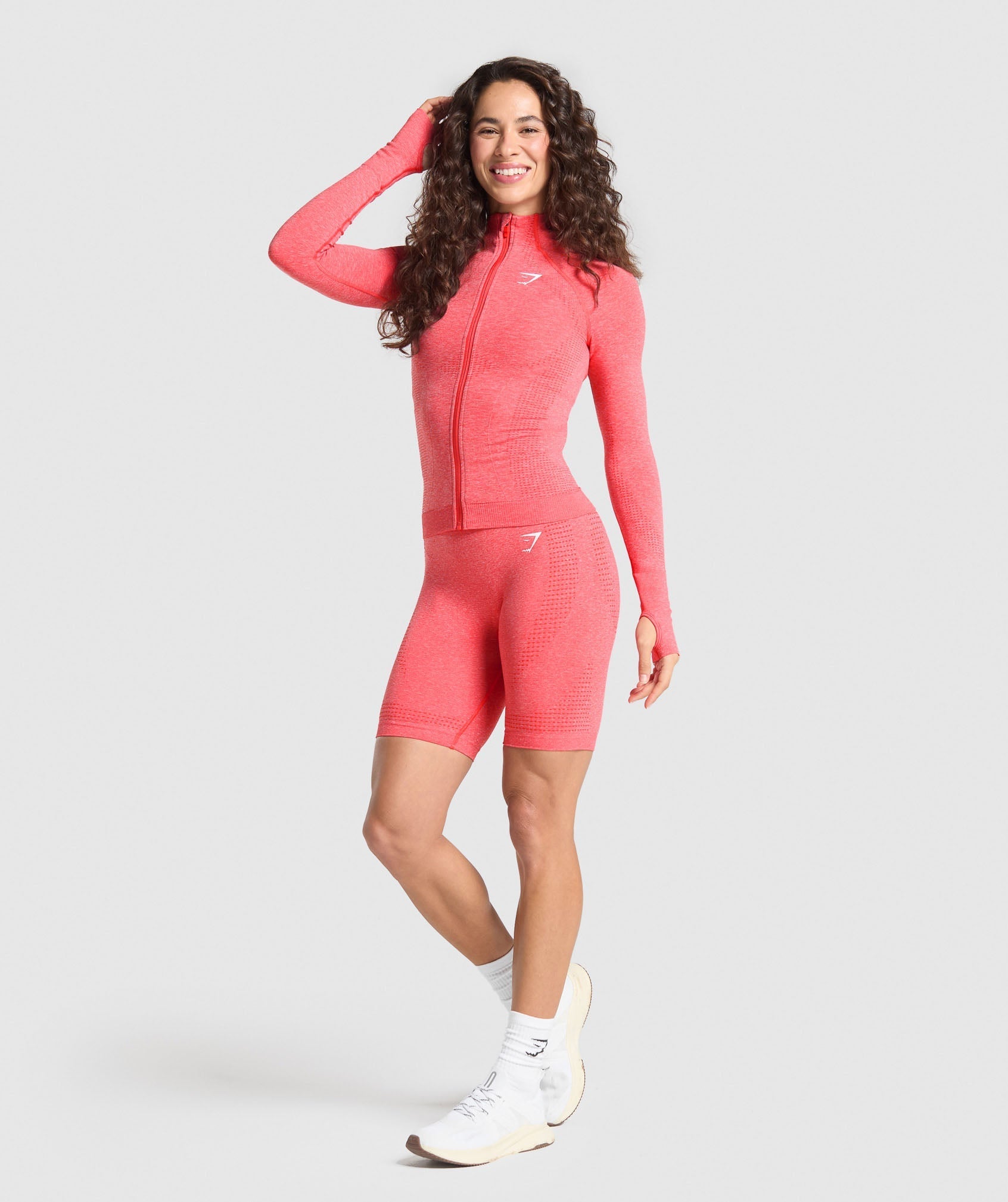 Gymshark Vital 7" Shorts - Coral Red Marl