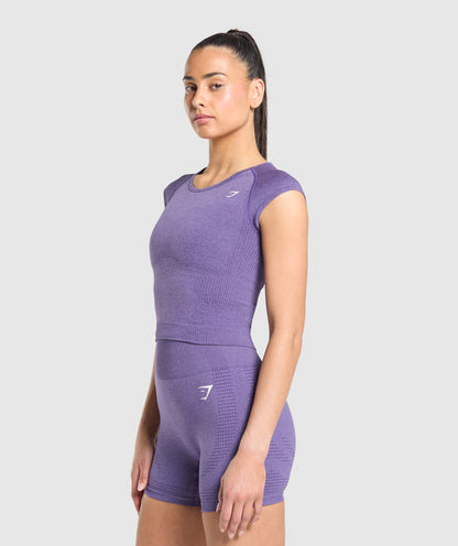 Gymshark Vital Scoop Neck Top - Functional Purple Marl