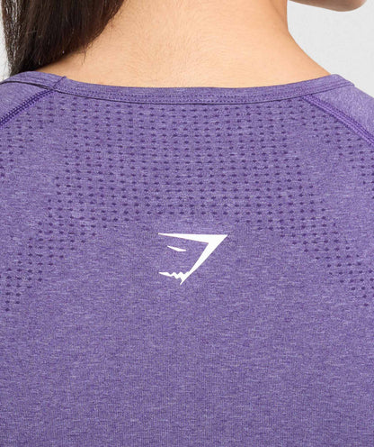 Gymshark Vital Scoop Neck Top - Functional Purple Marl