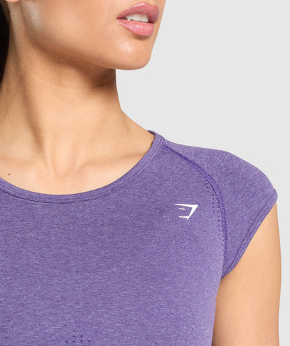 Gymshark Vital Scoop Neck Top - Functional Purple Marl