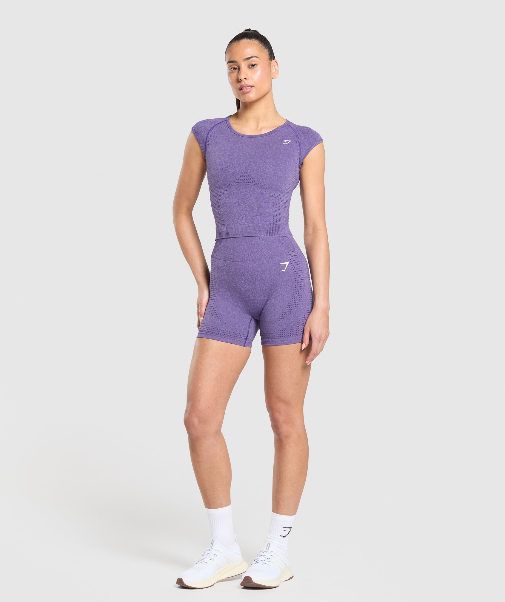 Gymshark Vital Scoop Neck Top - Functional Purple Marl