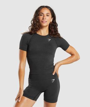 Gymshark Vital Tight T-Shirt - Black Marl