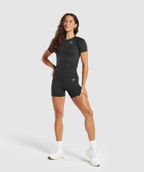 Gymshark Vital Tight T-Shirt - Black Marl