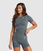 Gymshark Vital Tight T-Shirt - Strong Grey/ Marl