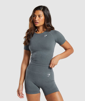 Gymshark Vital Tight T-Shirt - Strong Grey/ Marl