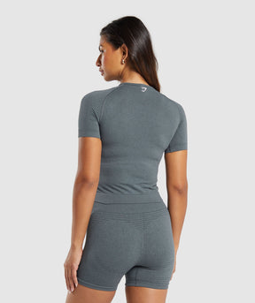 Gymshark Vital Tight T-Shirt - Strong Grey/ Marl