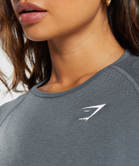 Gymshark Vital Tight T-Shirt - Strong Grey/ Marl