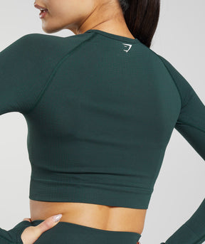 Gymshark Vital Crop Top - Woodland Green Marl