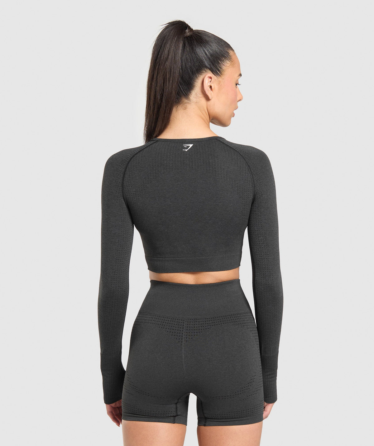 Gymshark Vital Crop Top - Black Marl