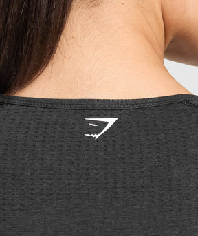 Gymshark Vital Crop Top - Black Marl