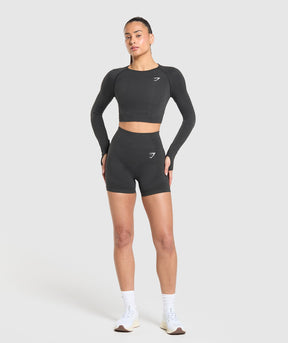 Gymshark Vital Crop Top - Black Marl