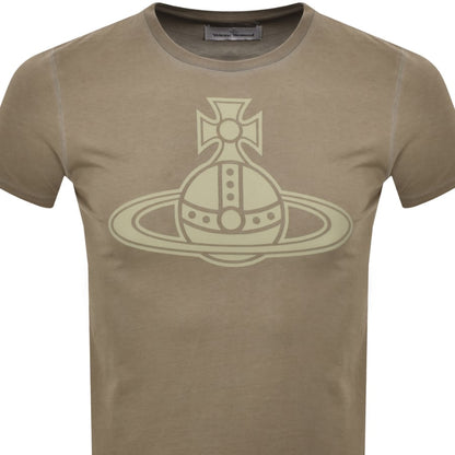 Vivienne Westwood Paris Orb Peru T Shirt Khaki