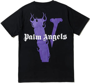 Palm Angels x VLone Black Purple Tee