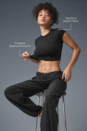 Alosoft Crop Finesse Short Sleeve