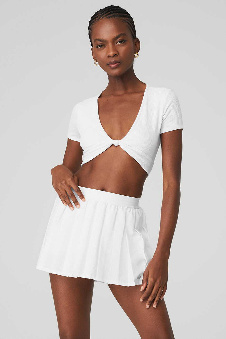 Ribbed Knotty Short Sleeve