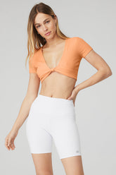 Ribbed Knotty Short Sleeve