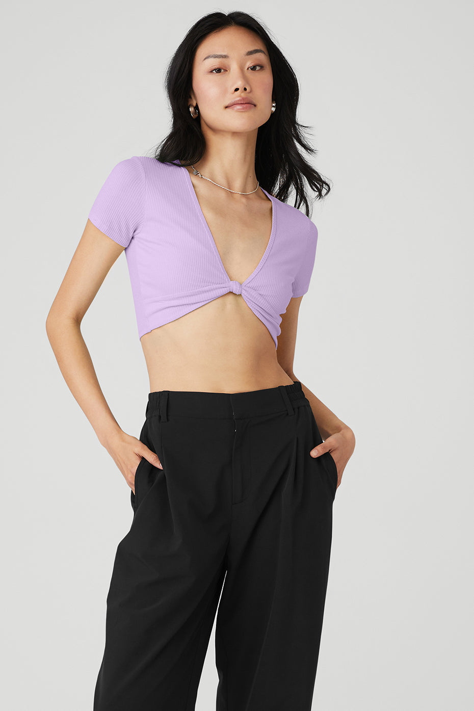 Ribbed Knotty Short Sleeve